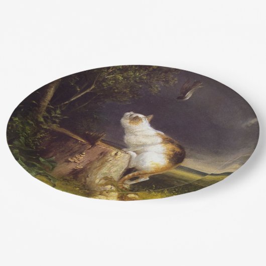 Der Birdwatcher (von William Holbrook Beard) Pappteller (Schrägansicht)