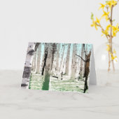 Der Birkenwald Karte (Gelbe Blume)