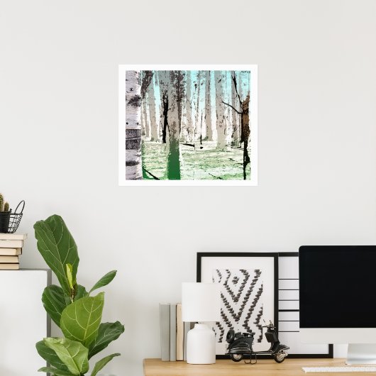 Der Birkenwald Poster (Heimbüro)