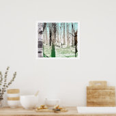 Der Birkenwald Poster (Küche)