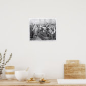 Der Bischof von Salisbury vor dem Saladin Poster (Küche)