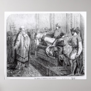 Der Bischof von Salisbury vor Saladin Poster