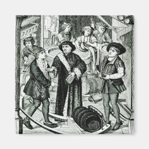 Der Bischof von Tournai den Tithe des Bieres Magnet