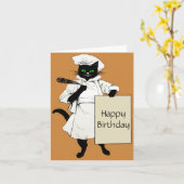 Der Black Cat Magazine Koch personalisieren. Karte (Gelbe Blume)