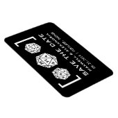 Der Black D20 Dice Gamer speichert das Datumsfenst Magnet (Rechte Seite)
