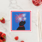 Der Black Dog Cocktail Napkins lasse Freedom Ring Serviette (Beispiel)