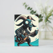 Der Black Goat Gitarrist Postkarte (Stehend Vorderseite)