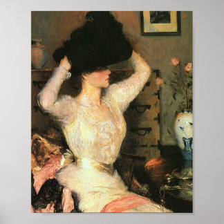 Der Black Hat von Frank Weston Benson Fine Arts Poster