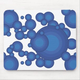 Der Blaue 70er-Jahre-Stilkreis Mousepad