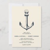 Der blaue Anker | Einladung zur Hochzeit (Vorderseite)