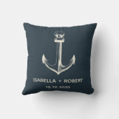 Der blaue Anker | Hochzeitssake Kissen (Rückseite)