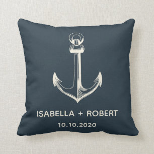 Der blaue Anker   Hochzeitssake Kissen