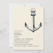 Der blaue Anker | Hochzeitsstift Brautparty Einladung (Vorderseite)