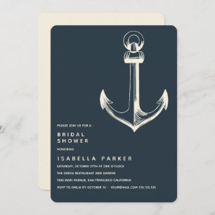 Der blaue Anker   Hochzeitsstift Brautparty Einladung