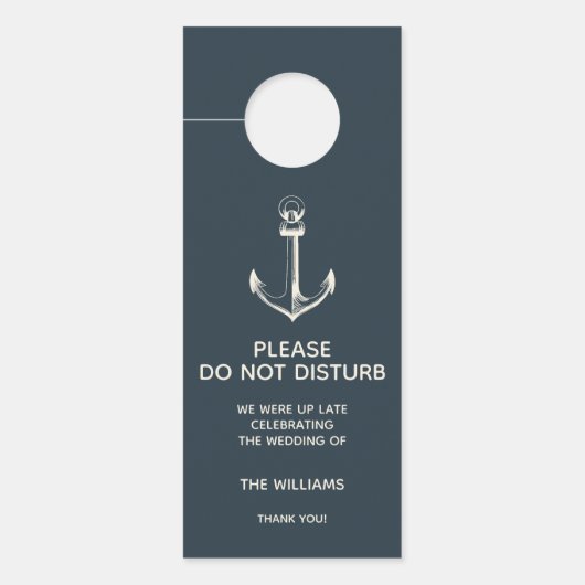 Der blaue Anker | Stören Sie den Gast nicht Türanhänger (Vorderseite)