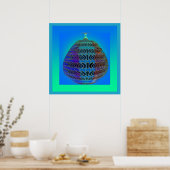 Der blaue Apotheker Jar Poster (Küche)