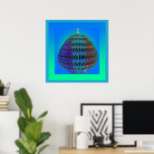 Der blaue Apotheker Jar Poster (Heimbüro)