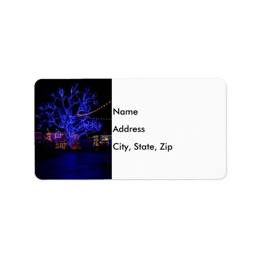 Der blaue Baum Adressaufkleber (Vorne)