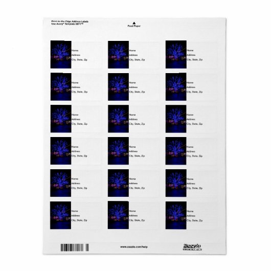 Der blaue Baum Adressaufkleber (Vorne)