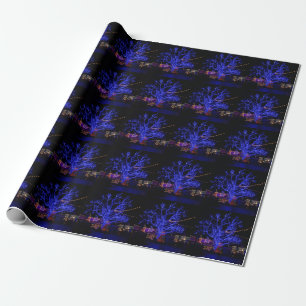 Der blaue Baum Geschenkpapier
