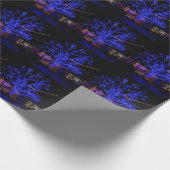 Der blaue Baum Geschenkpapier (Ecke)