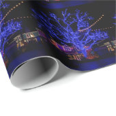 Der blaue Baum Geschenkpapier (Rolleneckpunkt)