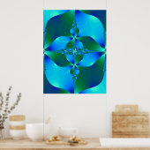 Der blaue Cello Poster (Küche)