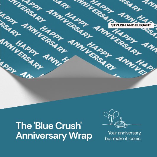 Der "Blaue Crush"-Jubiläum Geschenkpapier