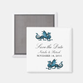 Der blaue Drache speichert das Datumsfenster Magnet (Vorderseite/Rückseite)