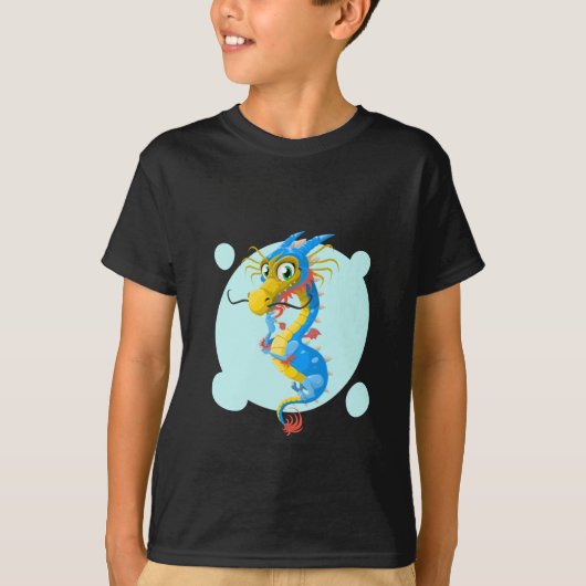 Der blaue Drache T-Shirt (Vorderseite)