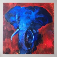 Der blaue Elefant, das Bild von Ganesha, der Happ 