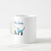Der blaue Elefant sammelt Ostereier Kaffeetasse (Vorderseite Links)