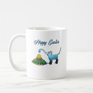 Der blaue Elefant sammelt Ostereier Kaffeetasse