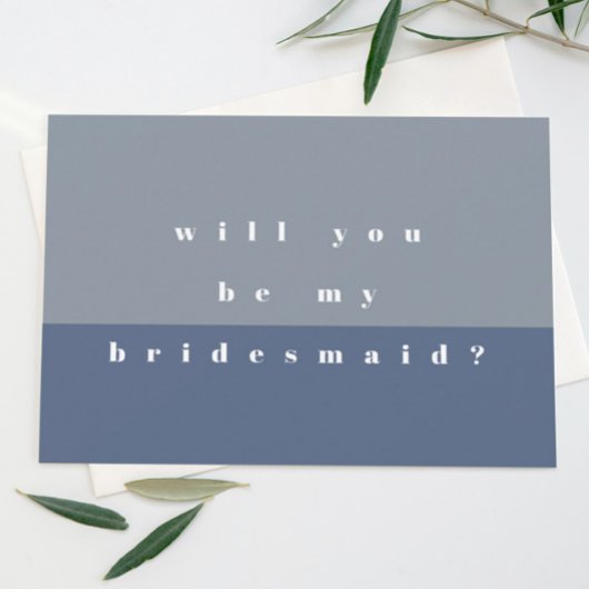 Der blaue Farbblock wird meine Bridesmaid sein Save The Date