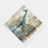 Der Blaue Giraffe in Paris Papier Servietten (Ecke)