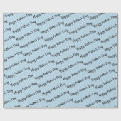 Der blaue, glückliche Vatertag Geschenkpapier (Flach)