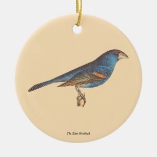 Der blaue Grosbeak, James De Kays New Yorker Vögel Keramik Ornament