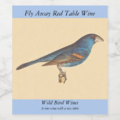 Der blaue Grosbeak, James De Kays New Yorker Vögel Weinetikett (Einzelnes Label)