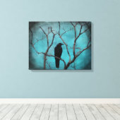 Der blaue Himmel des Aqua Leinwanddruck (Insitu (Holzboden))