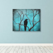 Der blaue Himmel des Aqua Leinwanddruck (Insitu (Holzboden))