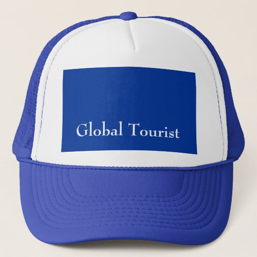 Der blaue Hut der globalen touristischen Männer Truckerkappe (Vorderseite)