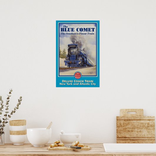 Der blaue Komet Poster (Küche)