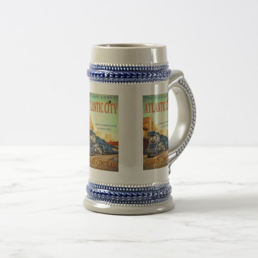 Der blaue Komet-Zug   Bierglas (VorderseiteRechts)