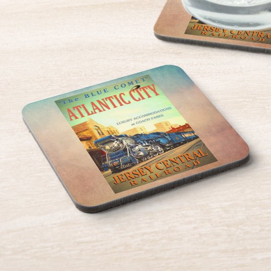 Der blaue Komet-Zug Getränkeuntersetzer (Linke Seite)