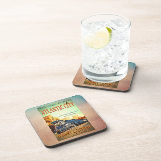 Der blaue Komet-Zug Getränkeuntersetzer (Rechte Seite)