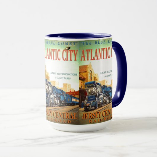 Der blaue Kometen-Personenzug Tasse (VorderseiteRechts)