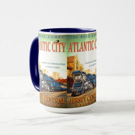 Der blaue Kometen-Personenzug Tasse (Vorderseite Links)