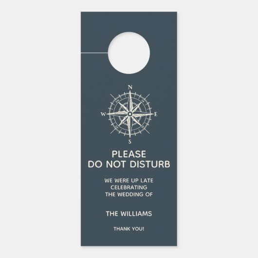 Der blaue Kompass | Nicht stören Gast w Türanhänger (Vorderseite)