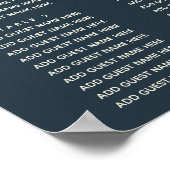 Der blaue Kompass | Seekarte für Nautische Hochzei Poster (Ecke)