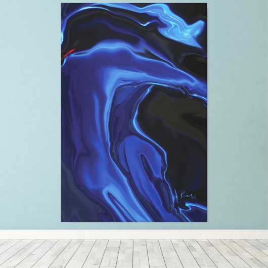 Der blaue Kuss Leinwanddruck (Insitu (Holzboden))